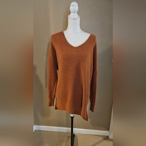 NWOT Free People Intimately C.O.Z.Y Pullover Oversized Rust Colored Sweater XS/S